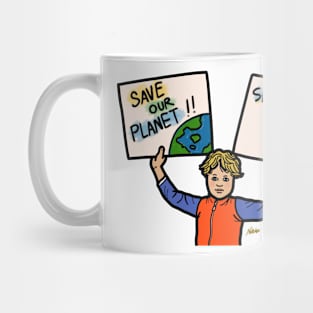 Save the planet. Save the trees. Climate change. Mug